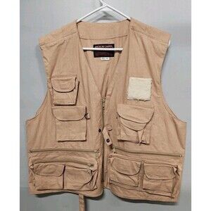 American Camper Sportsmans Apparel Mens Vest Sz XL Hunting Fly Fishing 70s 80s